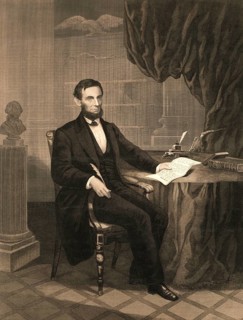 Abraham Lincoln signs the Emancipation Proclamation, abolishing slavery (1864), (born 12 February