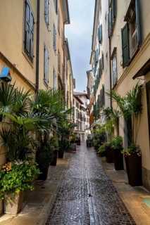 Alley in the old town, Udine, Friuli-Venezia Giulia, Italy