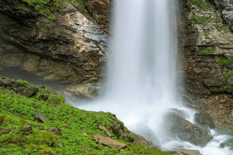 Gößnitz Falls in the Hohe Tauern National Park, Heiligenblut am Grossglockner, Carinthia, Austria