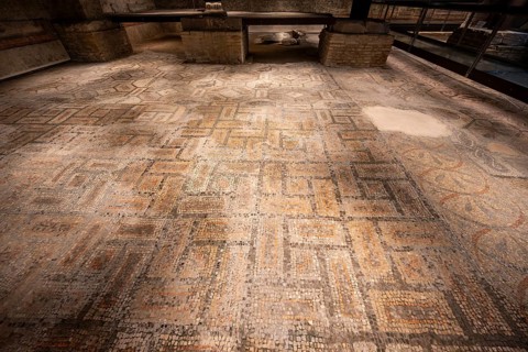 Mosaic with geometric pattern, North Hall, Basilica di Santa Maria Assunta, Basilica of Aquileia