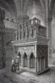 The tomb of Edward the Confessor in Westminster Abbey, Westminster Abbey, England, illustration,