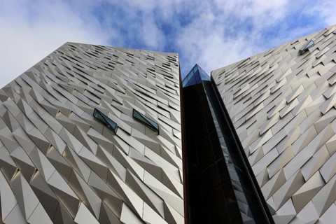 Titanic Museum in Belfast, Northern Ireland, The Titanic Belfast is a visitor attraction that