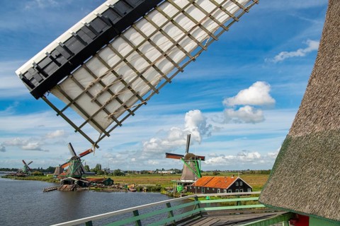 Windmill Museum, Zaanse Schans, Zaanstad, North Holland, Netherlands