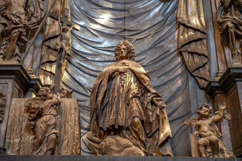 Tomb of Heinrich Ferdinand von der Leyen in the interior of St. Martin's Cathedral or Mainzer