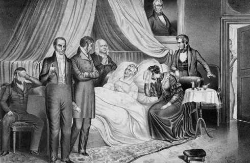 Death of US President William Henry Harrison on April 4, 1841 after only 31 days in office. On