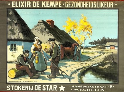 Advertising poster, beverage advertisement, advertising poster for Elixir de Kempe, a health