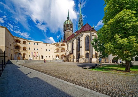 Wittenberg Castle and Castle Church, former residence of the Saxon Electors, Renaissance,