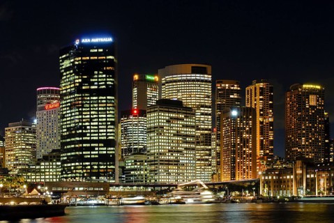 Sydney skyline at night, Australia, Australia, Australia
