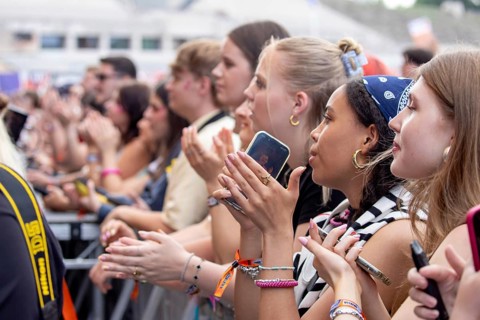 Festival visitors at the Lollapalooza Festival at the Olympic Site, Berlin, 18.07.2026