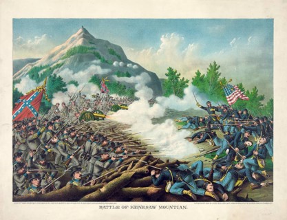 The Battle of Kennesaw Mountain during the American Civil War, which took place on 27 June 1864 in