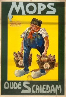 Advertising poster, beverage advertisement, poster from the period 1910-1915 promotes pug Oude