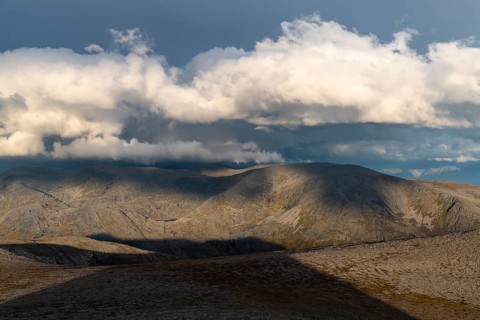 Light atmosphere in the mountains, Söröya, Finnmark, Norway, September 2018