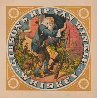 Advertising poster, beverage advertisement, advertising poster from 1882 for Gibson's Rip Van