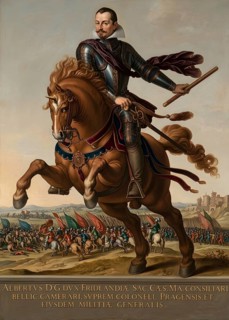 Portrait of Albert von Wallenstein, equestrian portrait, Thirty Years' War, Catholic League,