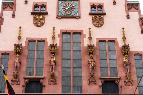 Detailed photo, The Old Town Hall on Frankfurt's Römerberg, Hesse, Germany