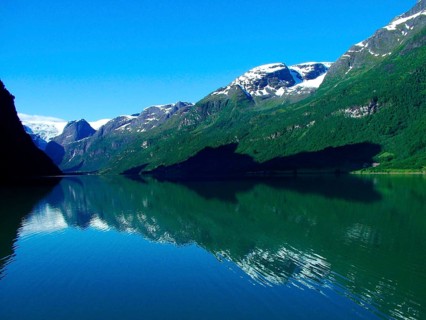 Geography, travel, Oldevatnet, Oldedalen, fjord, Norway. Geography, Travel, Glacier, Norway, NORWAY