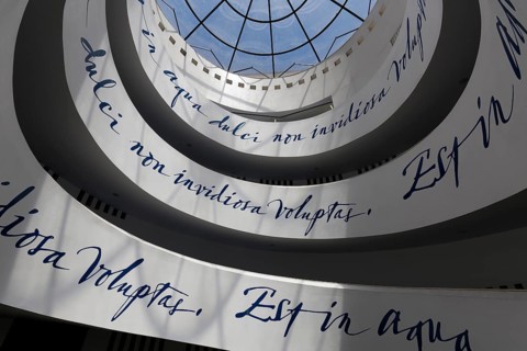 Chiaia metro station, light shaft, design architect Uberto Siola, art subway, Metrò dell'Arte,