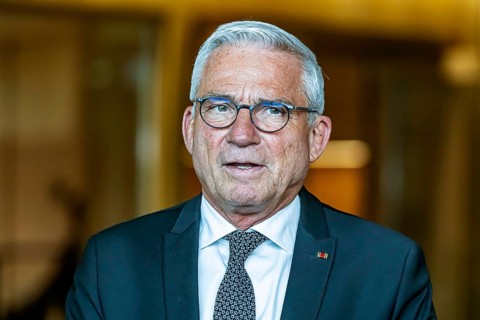 Thomas Strobl, CDU, new president of the state parliament. Portrait in the plenary hall.