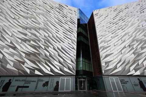 Titanic Museum in Belfast, Northern Ireland, The Titanic Belfast is a visitor attraction that