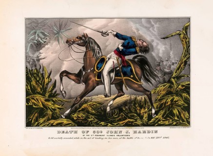 The death of Colonel John J. Hardin of the 1st Regiment of the Illinois Volunteers during the