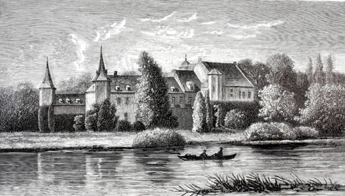The Belgian Bornem Castle, Bornhem, officially Kasteel Marnix de Sainte Aldegonde in Flanders,