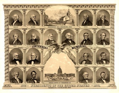 The Presidents of the United States of America from 1776 to 1876, authentic, digitally restored
