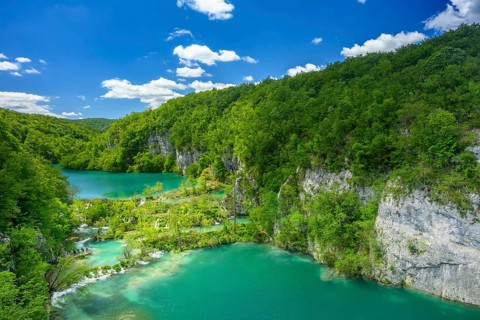Waterfalls at Plitvice Lakes National Park, Croatia
