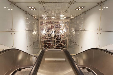 Dante metro station, architect Gae Aulenti, art subway, Metrò dell' Arte, Naples, Campania, Italy