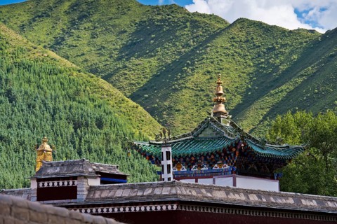 Labrang Tibetan Buddhist Monastery, Xiahe, in Gannan Tibetan Autonomous Prefecture, Gansu Province,