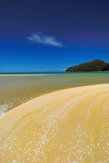 Sandy beach Beach, Abel Tasman National Park, Tasman Sea, Nelson Region, South Island New Zealand