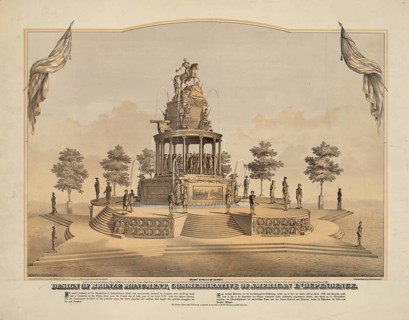 Design for a monumental bronze monument in memory of the American Declaration of Independence,