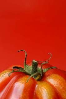 Oxheart tomato, detailed view