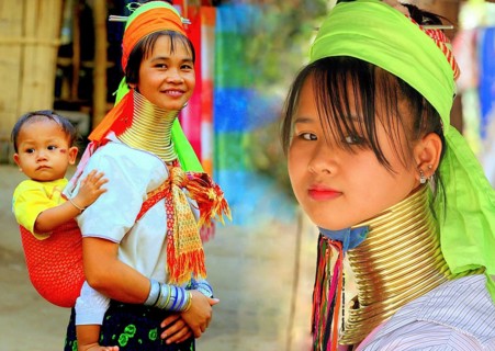 Long-necked woman, Paduang woman in northern Thailand