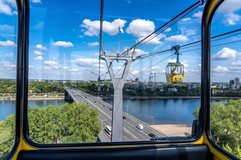 Cologne Cable Car Ride, Between Zoo and Deutz, Zoo Bridge, Bank of the Rhine, North