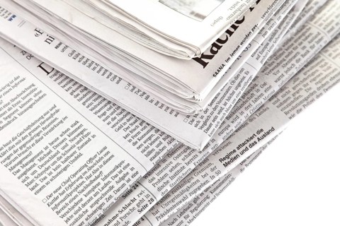 Old newspapers and magazines in a pile, Austria