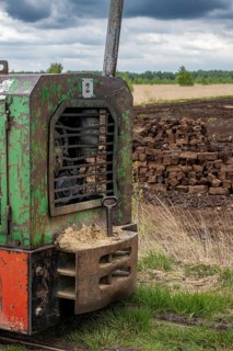 Moor track for peat mining in the moor, Goldenstedt, Lower Saxony, Germany