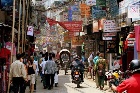 Tamal Kathmandu Nepal, shopping street, city, center