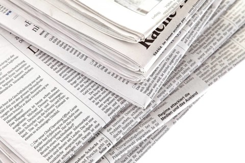 Old newspapers and magazines in a pile, Austria