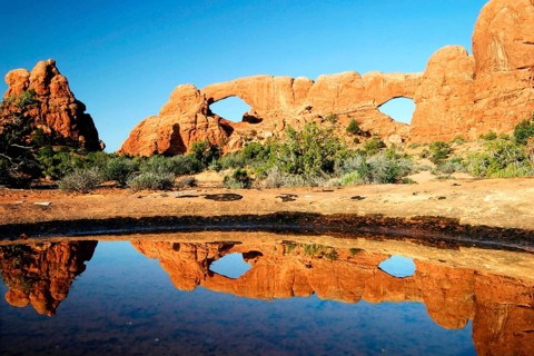The Windows, Utah, USA, Arches National Park, erosion, sandstone, the windows, sandstone arch,
