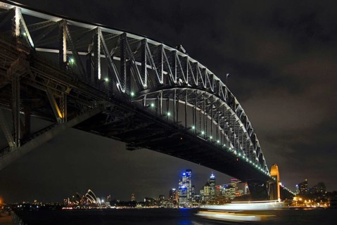 Harbour Bridge in Sydney at night, Australia, Australia