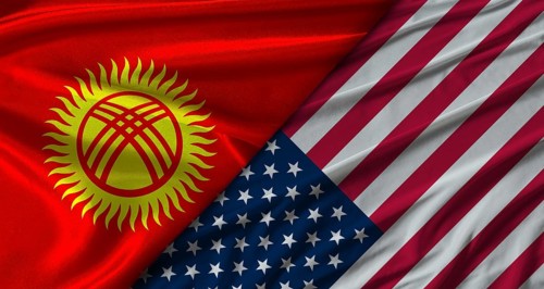 Bilateral relations between Kyrgyzstan and United States. Flag of Kyrgyzstan and United States