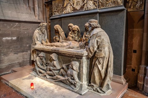 Sculpture group Entombment of Christ in the Magnus Chapel of St. Martin's High Cathedral or Mainzer