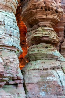 Buntsandsteinfels, glowing rock, Altschloßfelsen, Dahn, Dahner Felsenland, Palatinate Forest,
