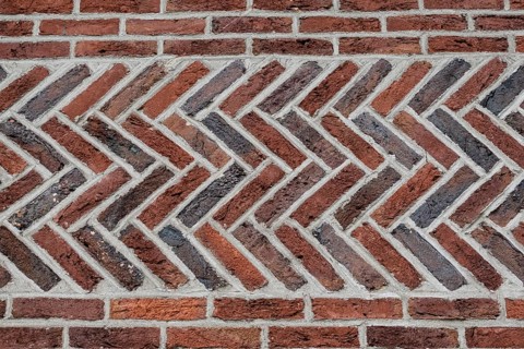 House wall, brick wall, brick wall, bricks, herringbone pattern, background, texture, Münsterland,