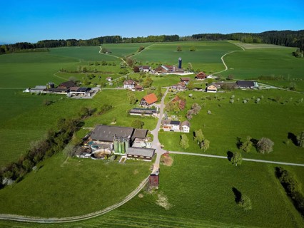 Farms in the hamlet of Holderstock, Sins, Freiamt, Canton of Aargau, Switzerland