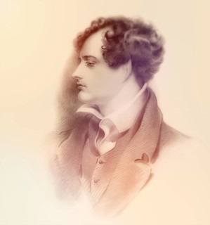 George Gordon Noel Byron, 6th Baron Byron of Rochdale, 1788, 1824, British poet, digital edited