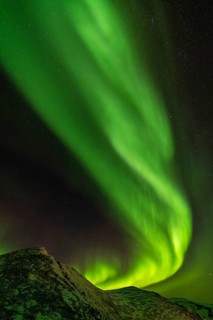 Northern Lights (Aurora borealis), Söröya, Finnmark, Norway, December 2018