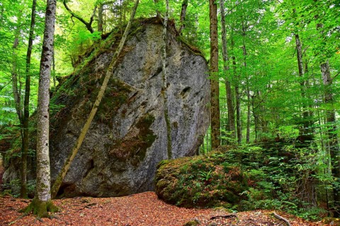 Die Teufelsküche, a natural monument and geotope in Günztal near Ronsberg in Unterallgäu, Bavaria,
