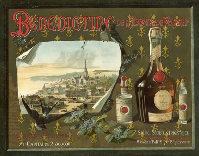 Advertising poster, drinks advertisement, advertisement from 1891 promoting the French herbal