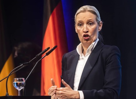 Alice Weidel, co-chair of the parliamentary group of the right-wing populist and far-right